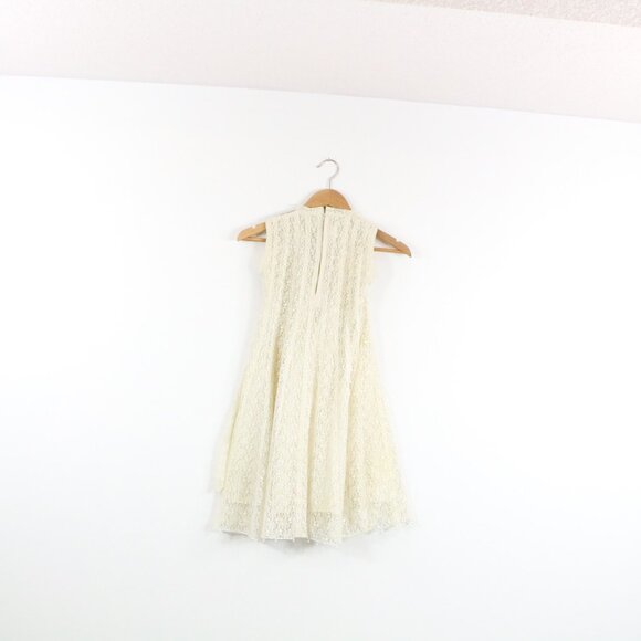 *Modest High Neck Lace Mini Dress - Picture 8 of 9